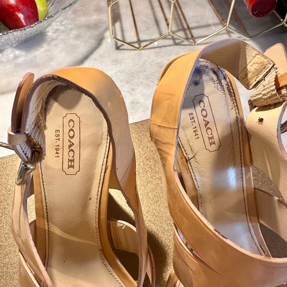 Coach Tan High Heel Sandals - Picture 6 of 8